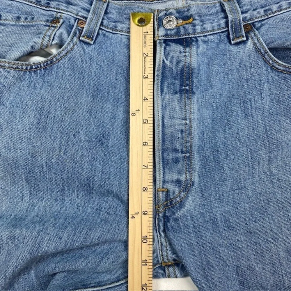 Levis 501 Original Mens 36x30 Medium Wash Blue Straight Leg Button Fly Jeans